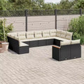 Grand salon de jardin modulaire en résine tressée