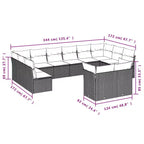 Grand salon de jardin modulaire en résine tressée
