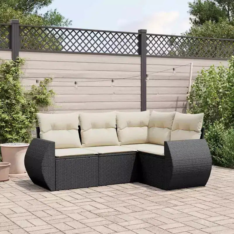 Ensemble de canapé de jardin modulable avec coussins et rangement