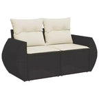 Ensemble de canapé de jardin modulable avec coussins et rangement