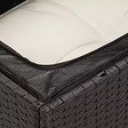 Ensemble de canapé de jardin modulable avec coussins et rangement