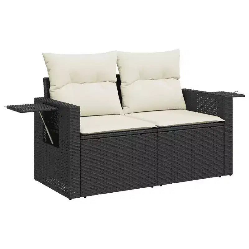 Ensemble de canapé de patio modulaire avec coussins de différentes couleurs