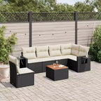 Ensemble de canapé de patio modulaire avec coussins de différentes couleurs