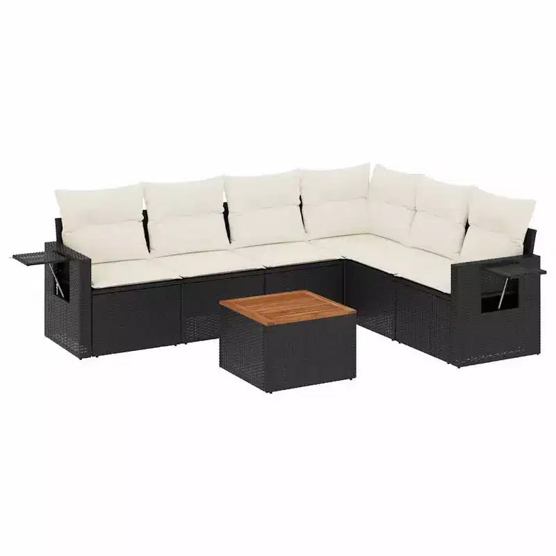 vidaXL Modular Patio Sofa Set with Cushions in Various Colors