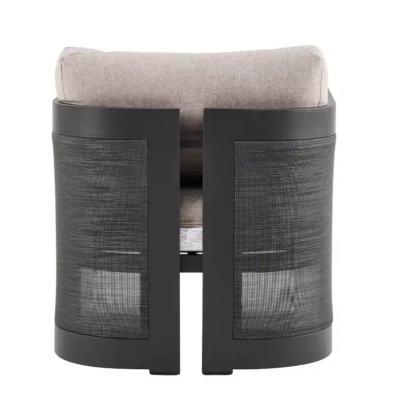 Ensemble de 4 pièces de salon de jardin moderne en aluminium avec coussins (table non incluse)