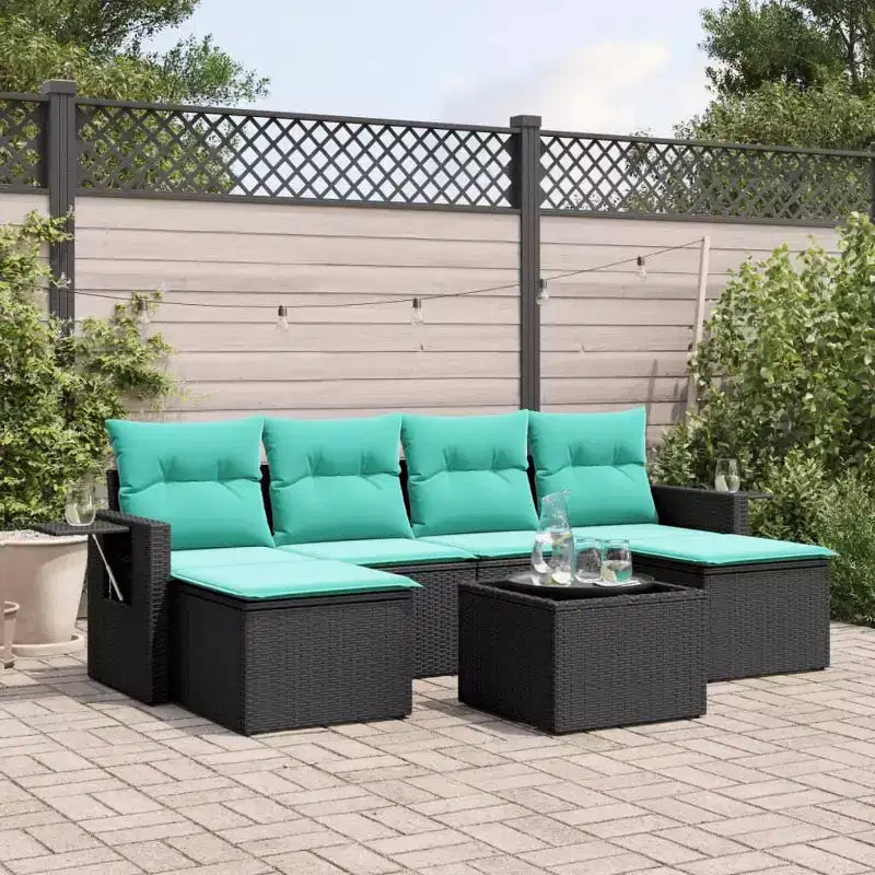 Salon de jardin modulaire en rotin PE