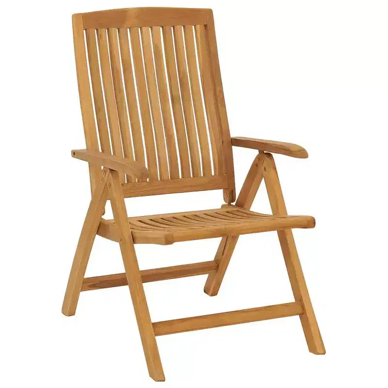 Ensemble de salle à manger de jardin en teck naturel, bois de teck massif, pliable, taille moyenne