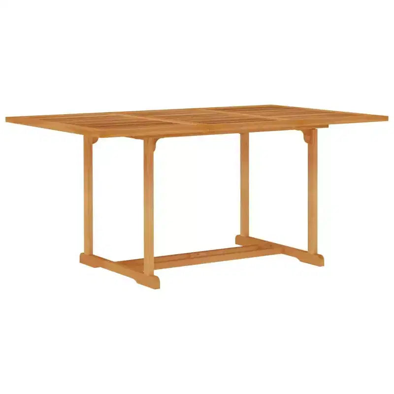 Ensemble de salle à manger de jardin en teck naturel, bois de teck massif, pliable, taille moyenne