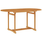 Ensemble de salle à manger de jardin en teck naturel, bois de teck massif, pliable, taille moyenne