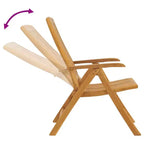 Ensemble de salle à manger de jardin en teck naturel, bois de teck massif, pliable, taille moyenne