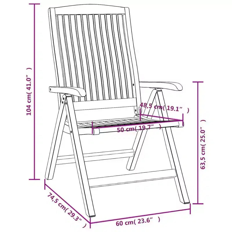 Ensemble de salle à manger de jardin en teck naturel, bois de teck massif, pliable, taille moyenne