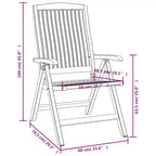 Ensemble de salle à manger de jardin en teck naturel, bois de teck massif, pliable, taille moyenne
