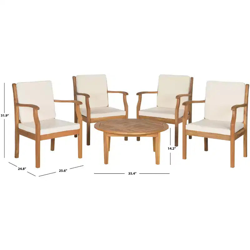Ensemble de sièges de café de terrasse 5 pièces - Intérieur/Extérieur