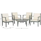 Ensemble de sièges de café de terrasse 5 pièces - Intérieur/Extérieur