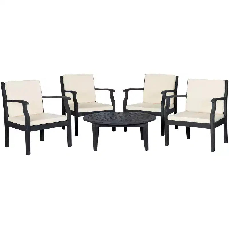 Ensemble de sièges de café de terrasse 5 pièces - Intérieur/Extérieur