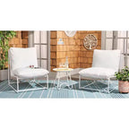Ensemble de patio 3 pièces - Intérieur/Extérieur - Blanc/Beige