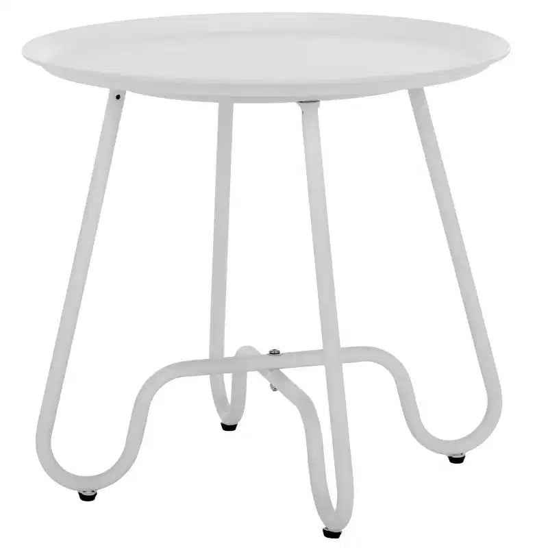 Ensemble de patio 3 pièces - Intérieur/Extérieur - Blanc/Beige