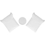 Ensemble de patio 3 pièces - Intérieur/Extérieur - Blanc/Beige