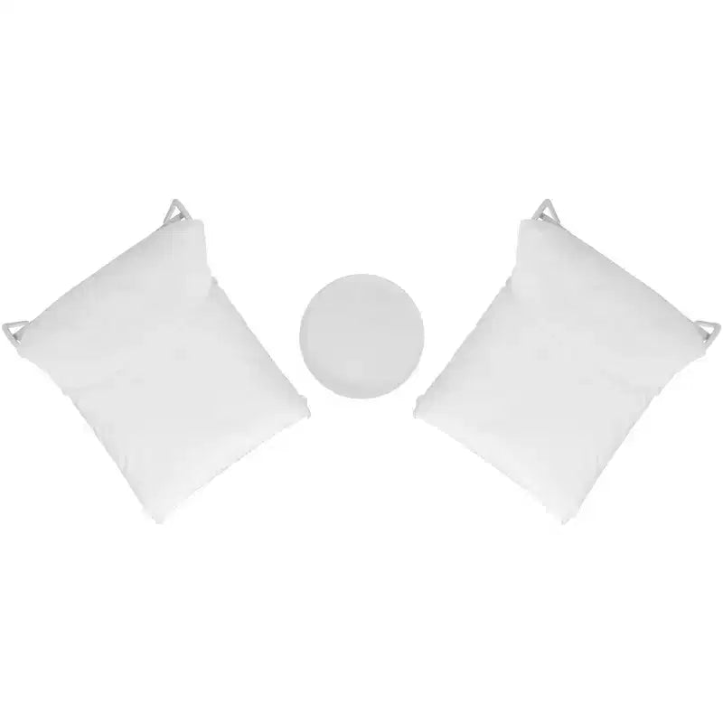 Ensemble de patio 3 pièces - Intérieur/Extérieur - Blanc/Beige